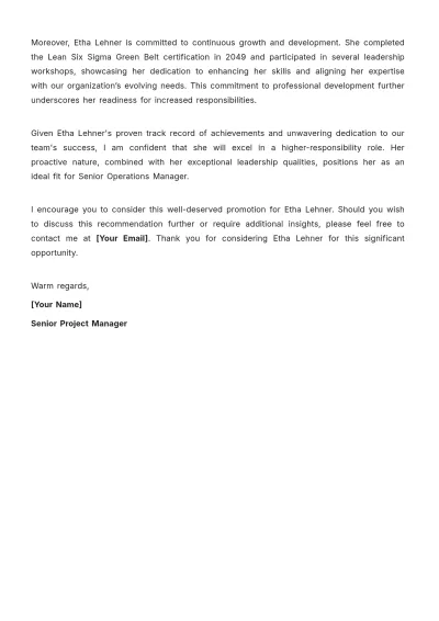 Free Character Letter for Promotion Template to Edit Online