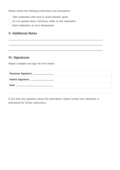 Free Medical Prescription Outline Template to Edit Online