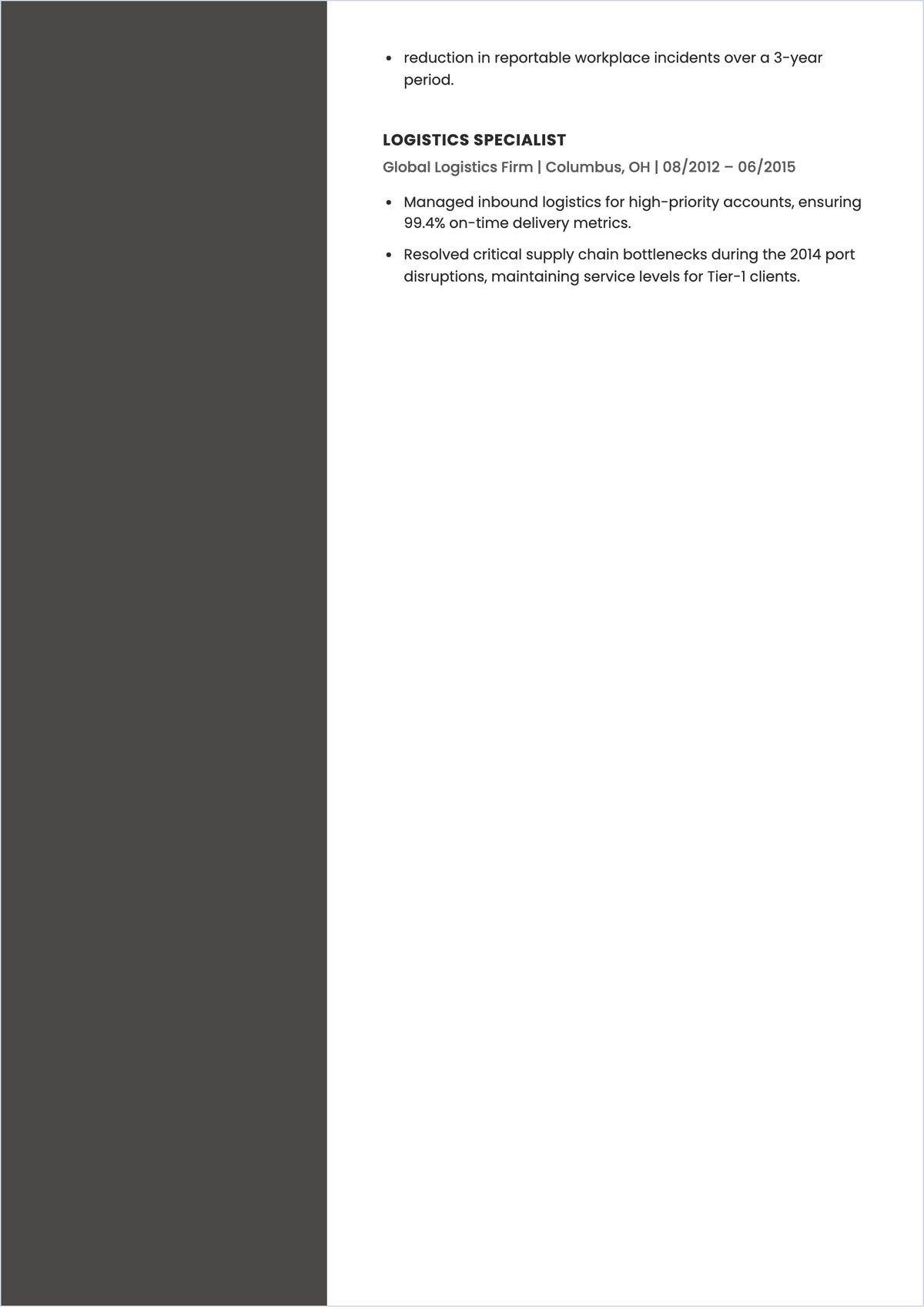 Free Internal Company Promotion ATS Resume Template, AI Resume Builder