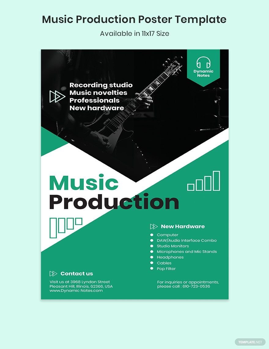 Music Production Poster Template