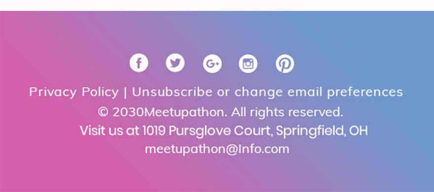 Meetup Event Email Newsletter Template