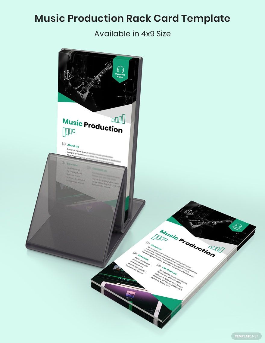 Music Production Rack Card Template
