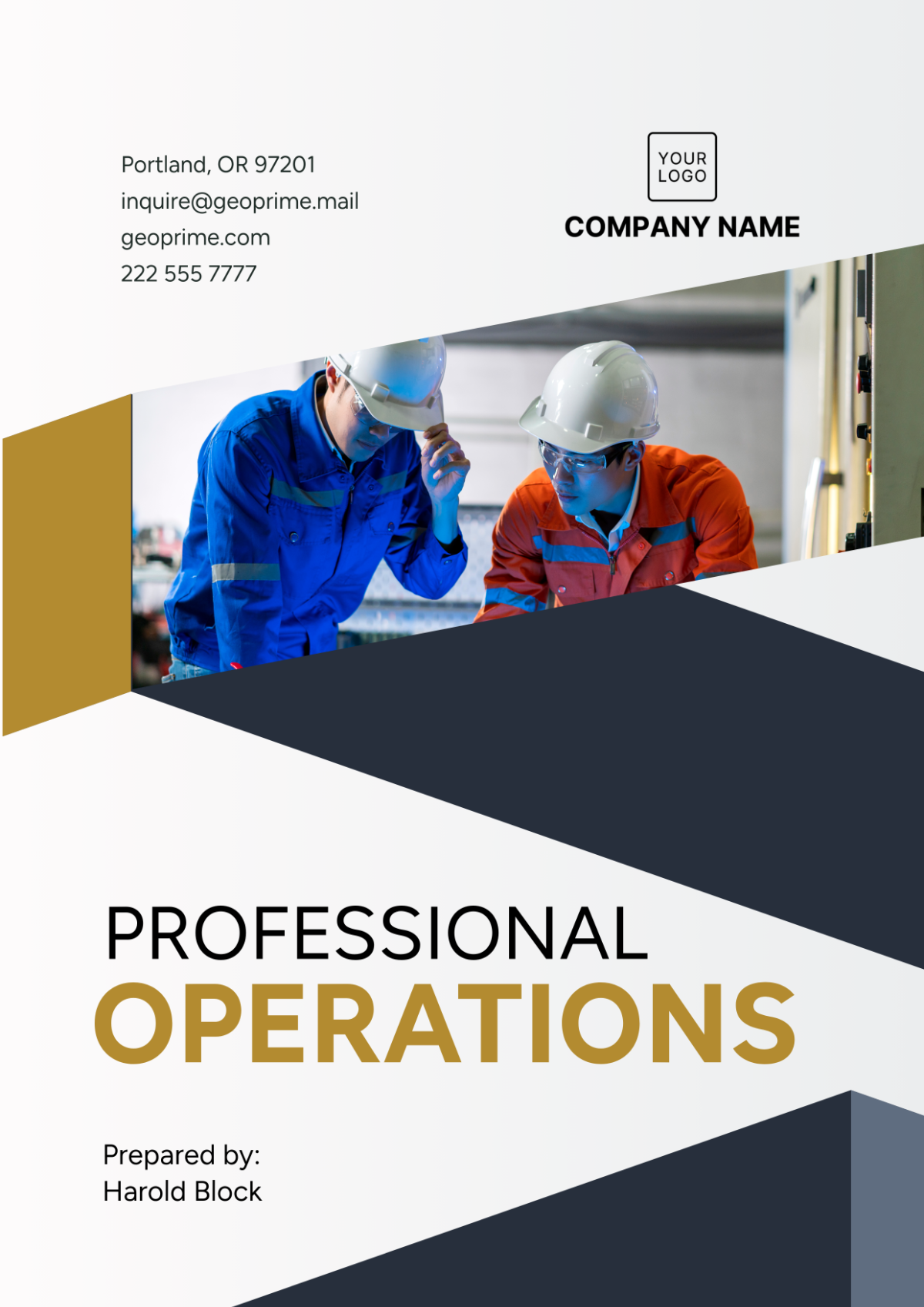 Professional Operations Cover Page