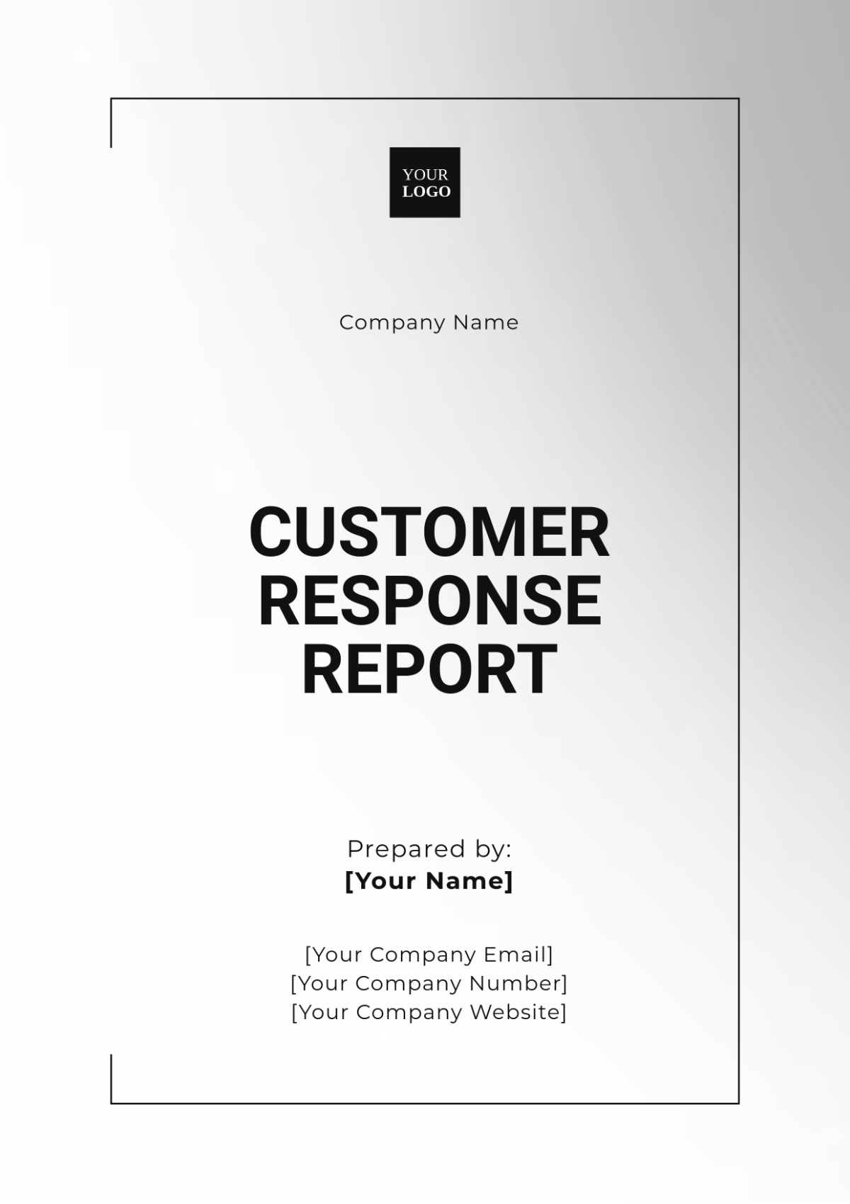 Customer Response Report Template - Edit Online & Download