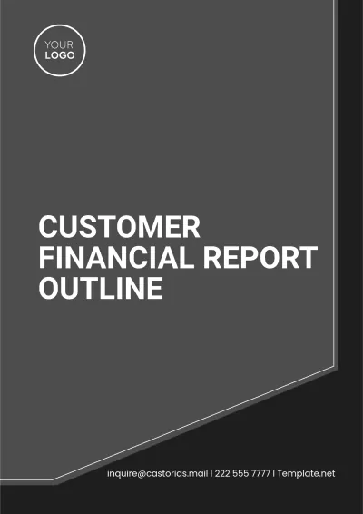 Free Customer Financial Report Outline Template to Edit Online