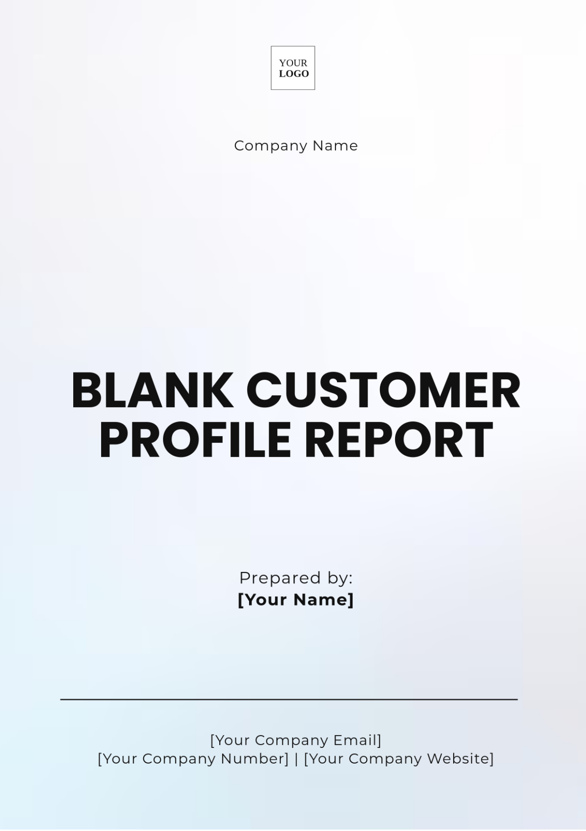 Blank Customer Profile Report Template - Edit Online & Download