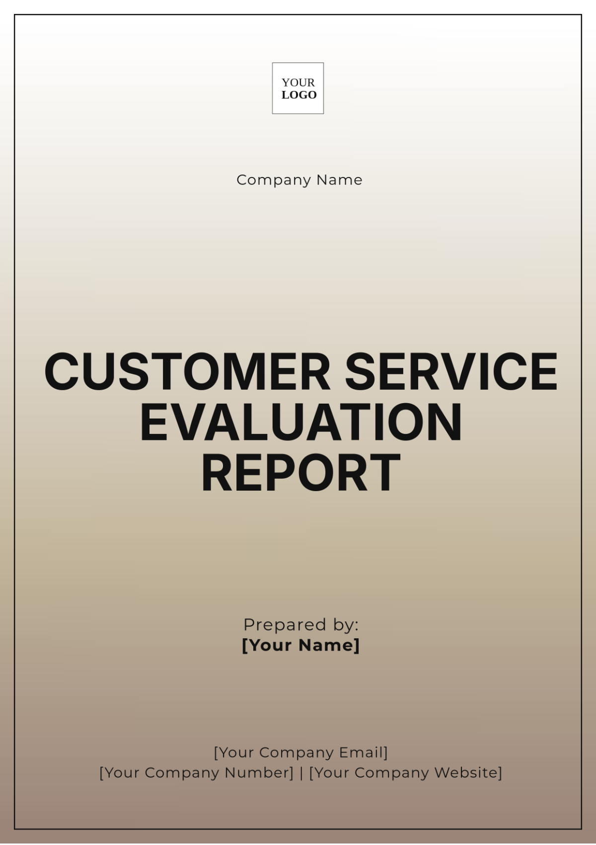 Customer Service Evaluation Report Template - Edit Online & Download