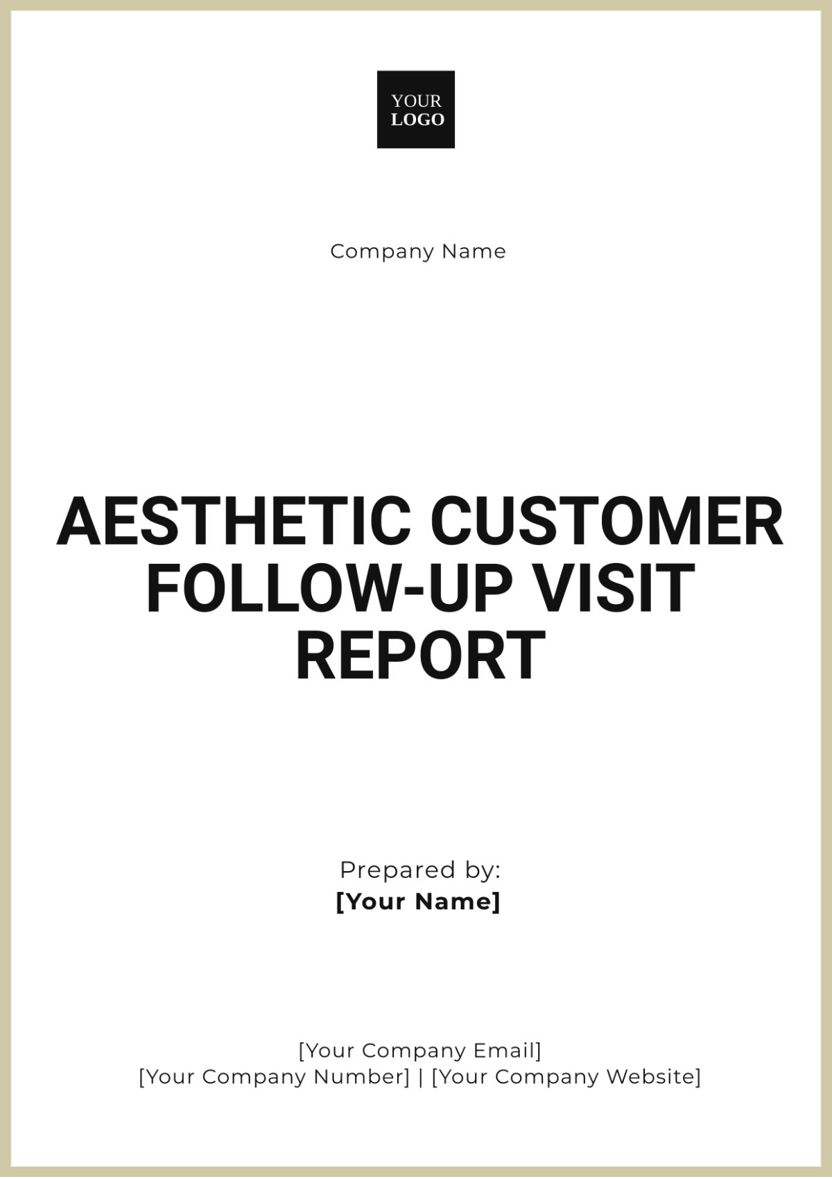 Aesthetic Customer Follow-up Visit Report Template - Edit Online & Download