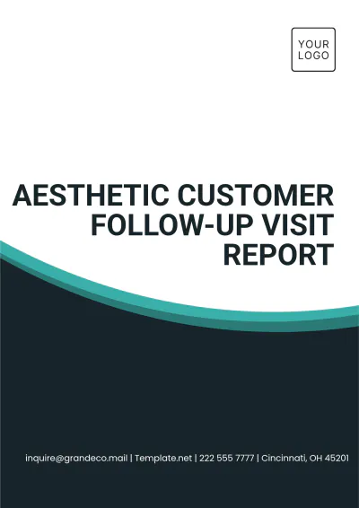 Free Aesthetic Customer Follow-up Visit Report Template to Edit Online