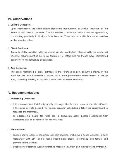 Free Aesthetic Customer Follow-up Visit Report Template to Edit Online