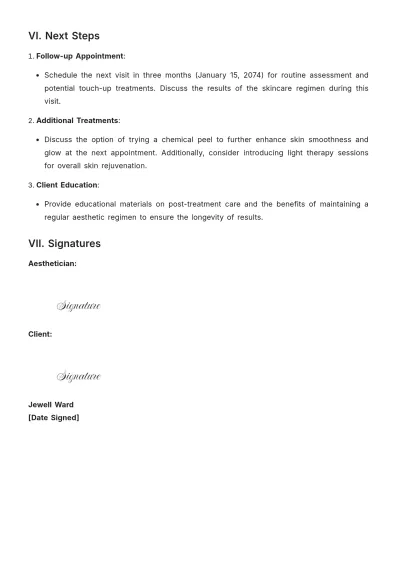 Free Aesthetic Customer Follow-up Visit Report Template to Edit Online