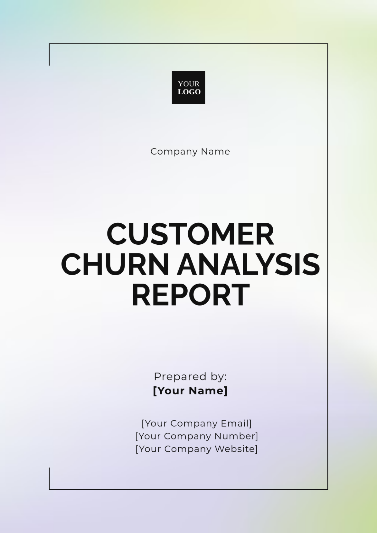 Customer Churn Analysis Report Template - Edit Online & Download