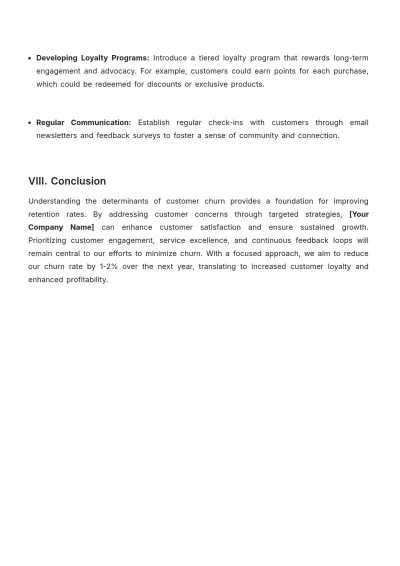 Free Customer Churn Analysis Report Template to Edit Online