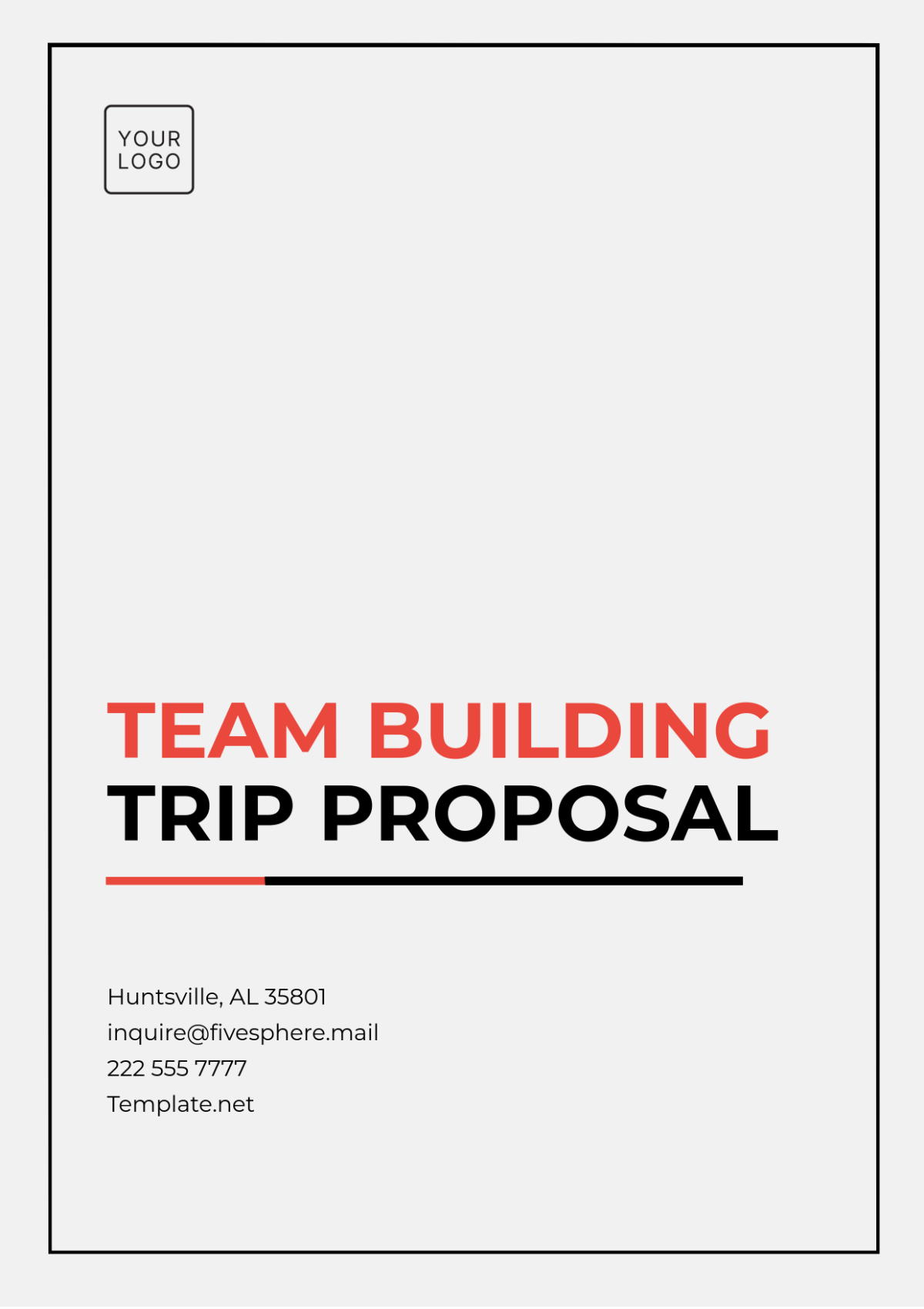 Team Building Trip Proposal Template - Edit Online & Download