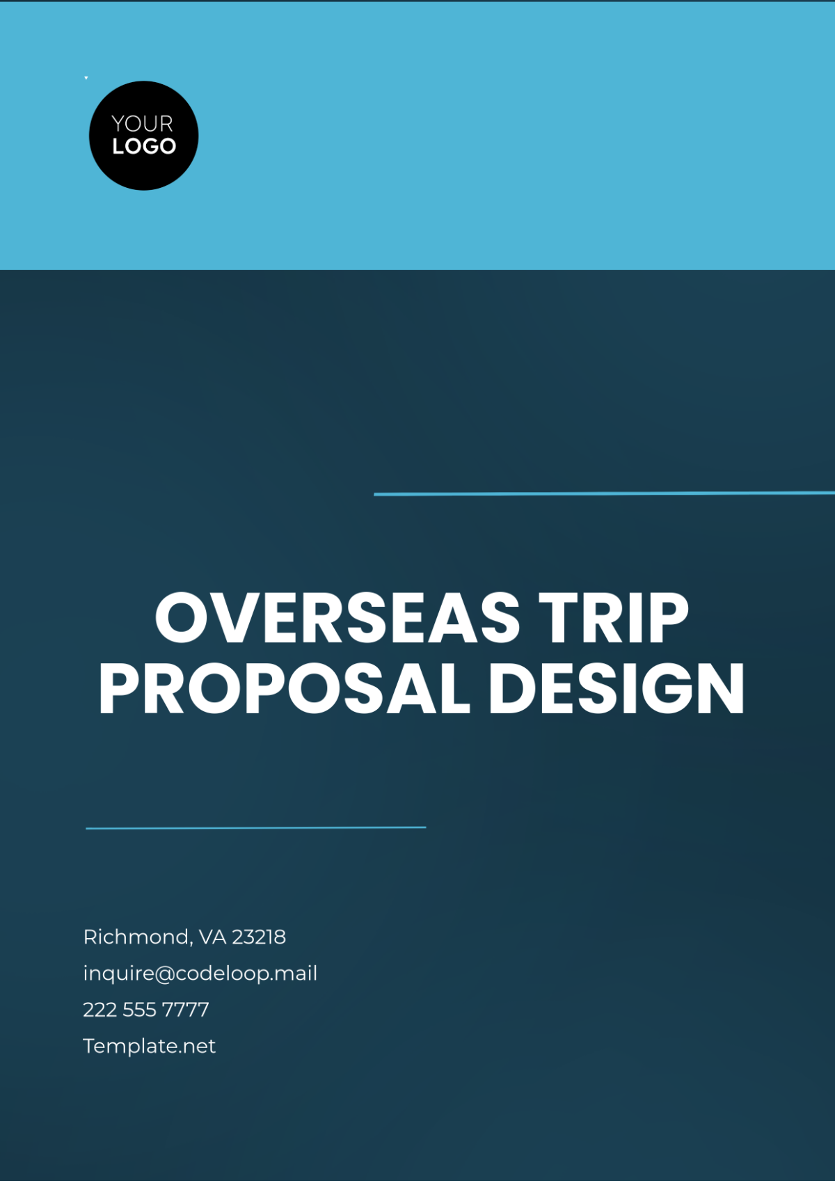 Overseas Trip Proposal Design Template - Edit Online & Download