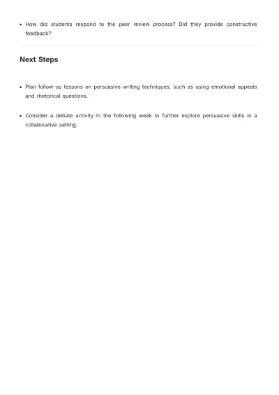 Free Printable Writing Lesson Plan Template to Edit Online