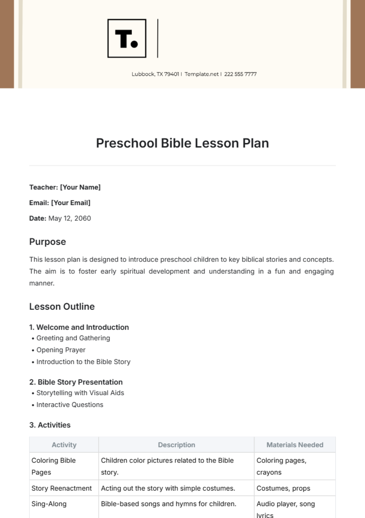 Detailed Lesson Plan Template Word Free Infoupdate