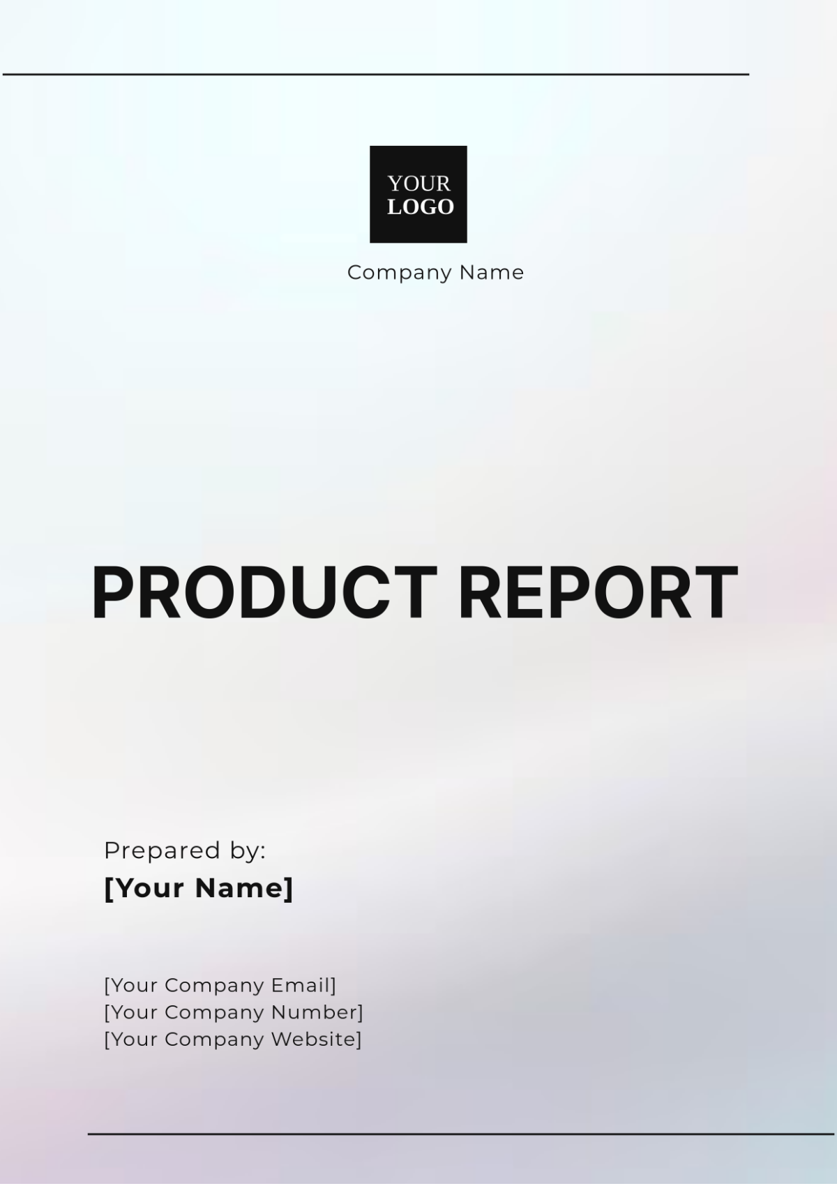 Product Report Template - Edit Online & Download