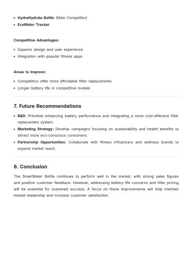 Free Product Report Template to Edit Online