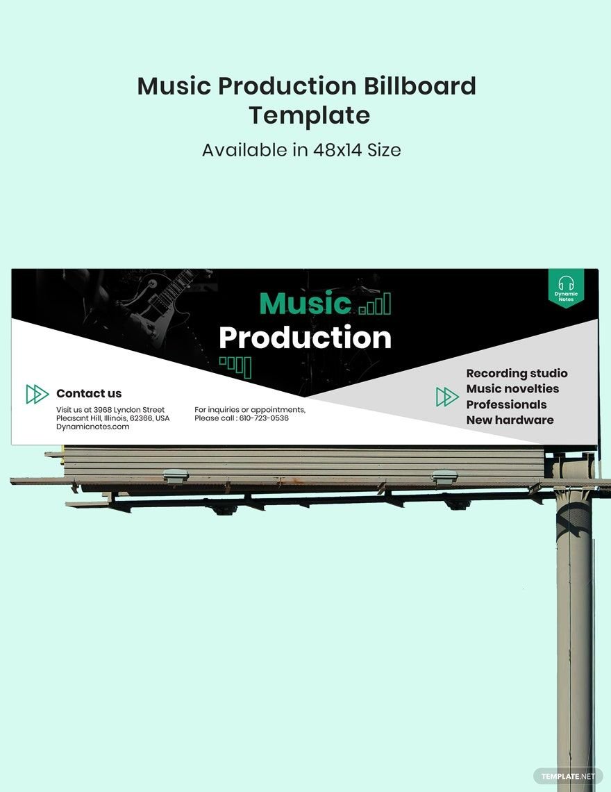 Music Production Billboard Template