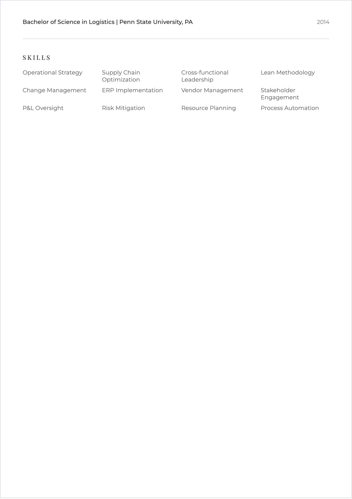 Free Internal Candidate ATS Resume Template, AI Resume Builder
