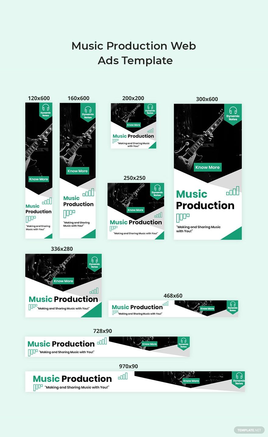 Music Production Web Ads Template