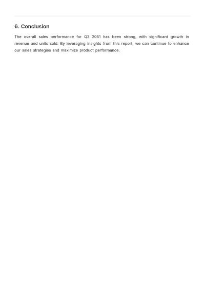 Free Simple Product Sales Performance Report Template to Edit Online