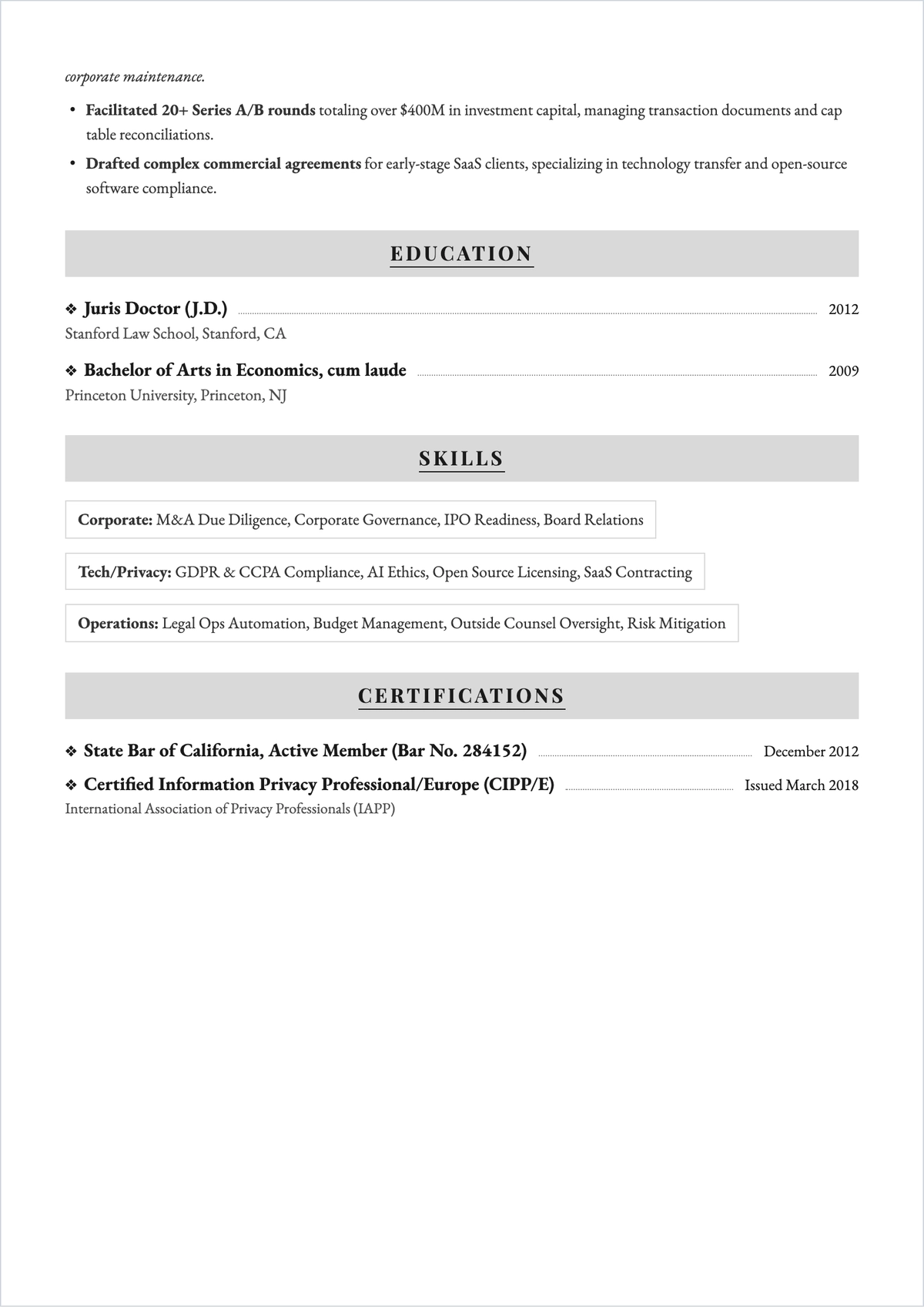 Free In-house ATS Resume Template, AI Resume Builder