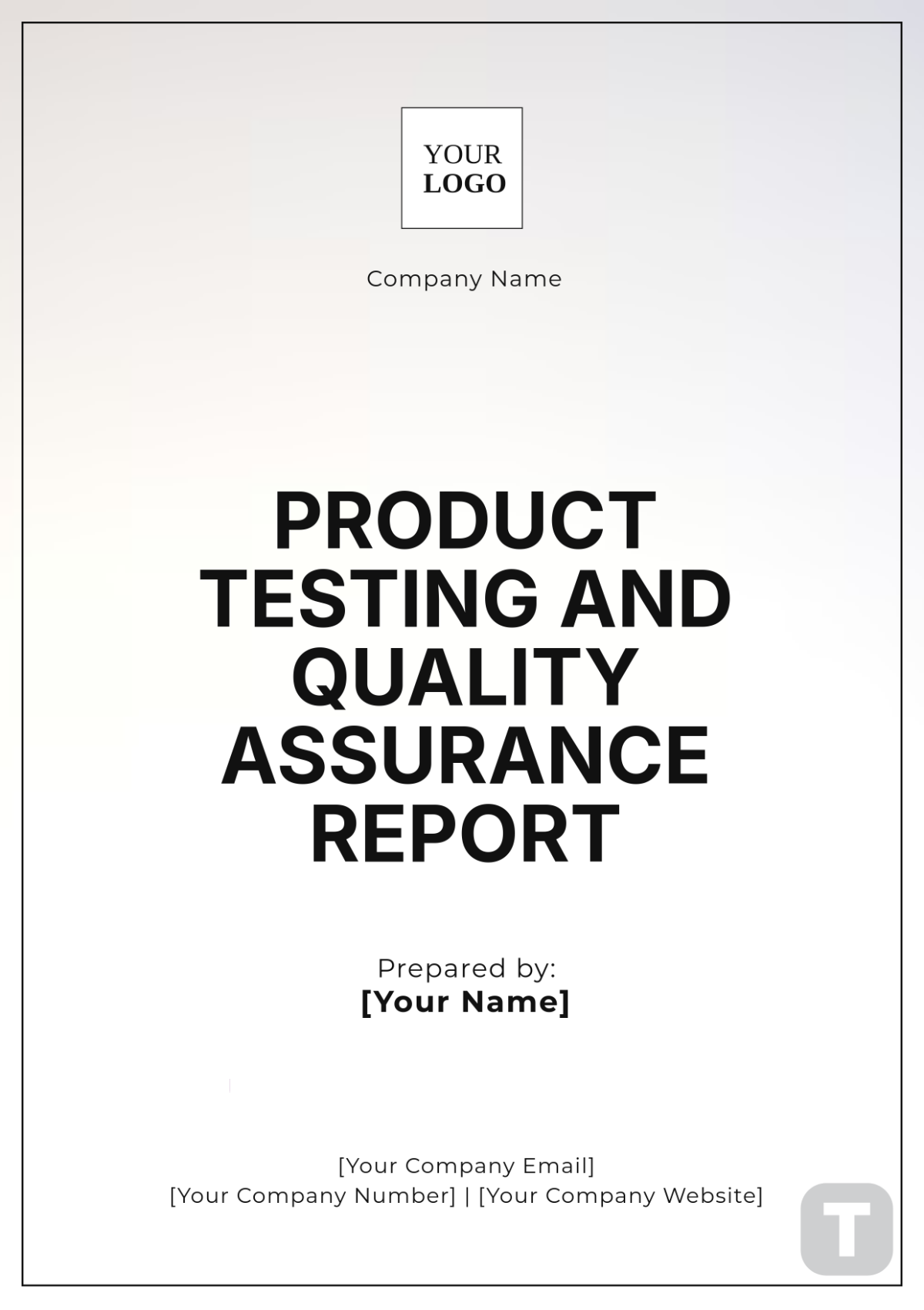 Product Testing and Quality Assurance Report Template - Edit Online & Download