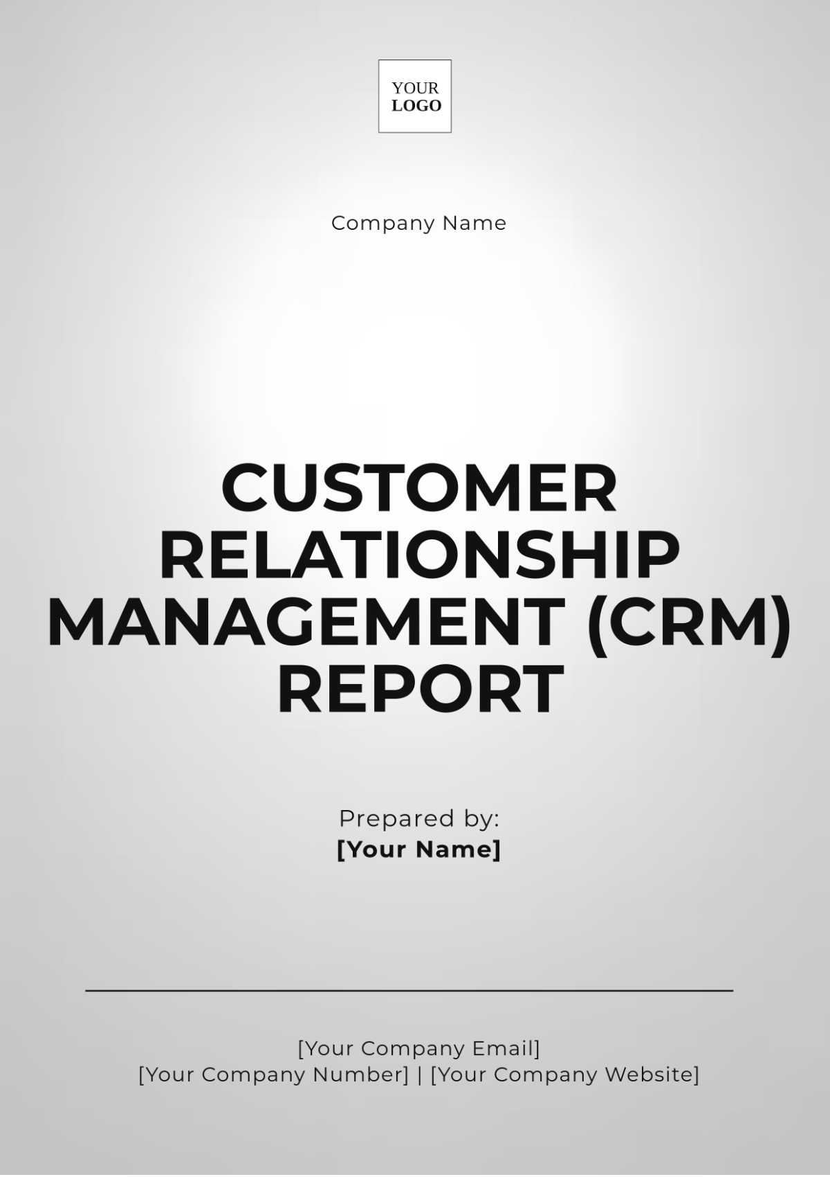 Customer Relationship Management (CRM) Report Template - Edit Online & Download