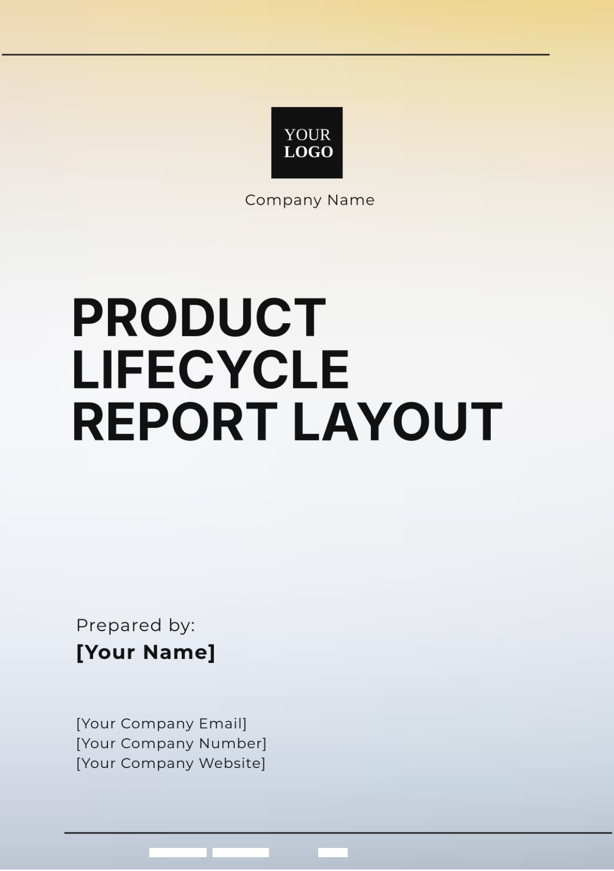 Product Lifecycle Report Layout Template - Edit Online & Download