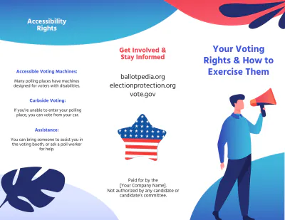 Free Voter Education Brochure Template to Edit Online