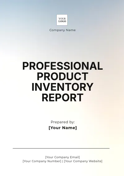 Free Professional Product Inventory Report Template to Edit Online