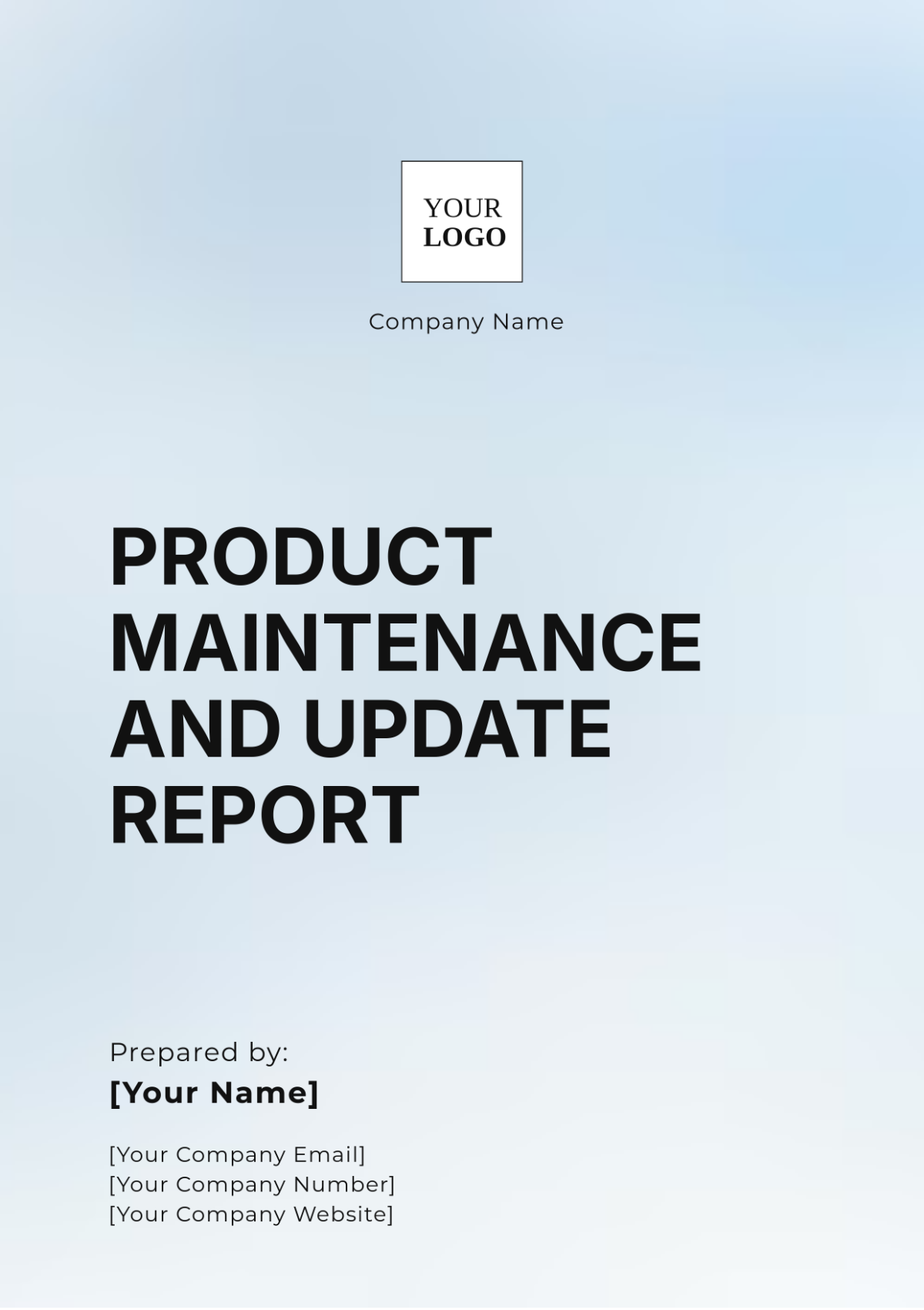 Product Maintenance and Update Report Template - Edit Online & Download