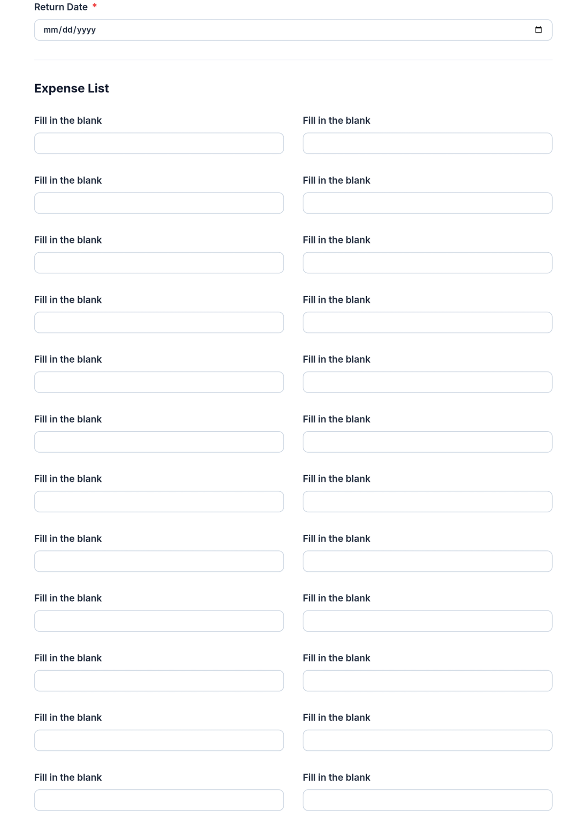 Free Travel Expense Form Template & AI Travel Expense Form Maker Free Travel Expense Form Template & AI Travel Expense Form Maker