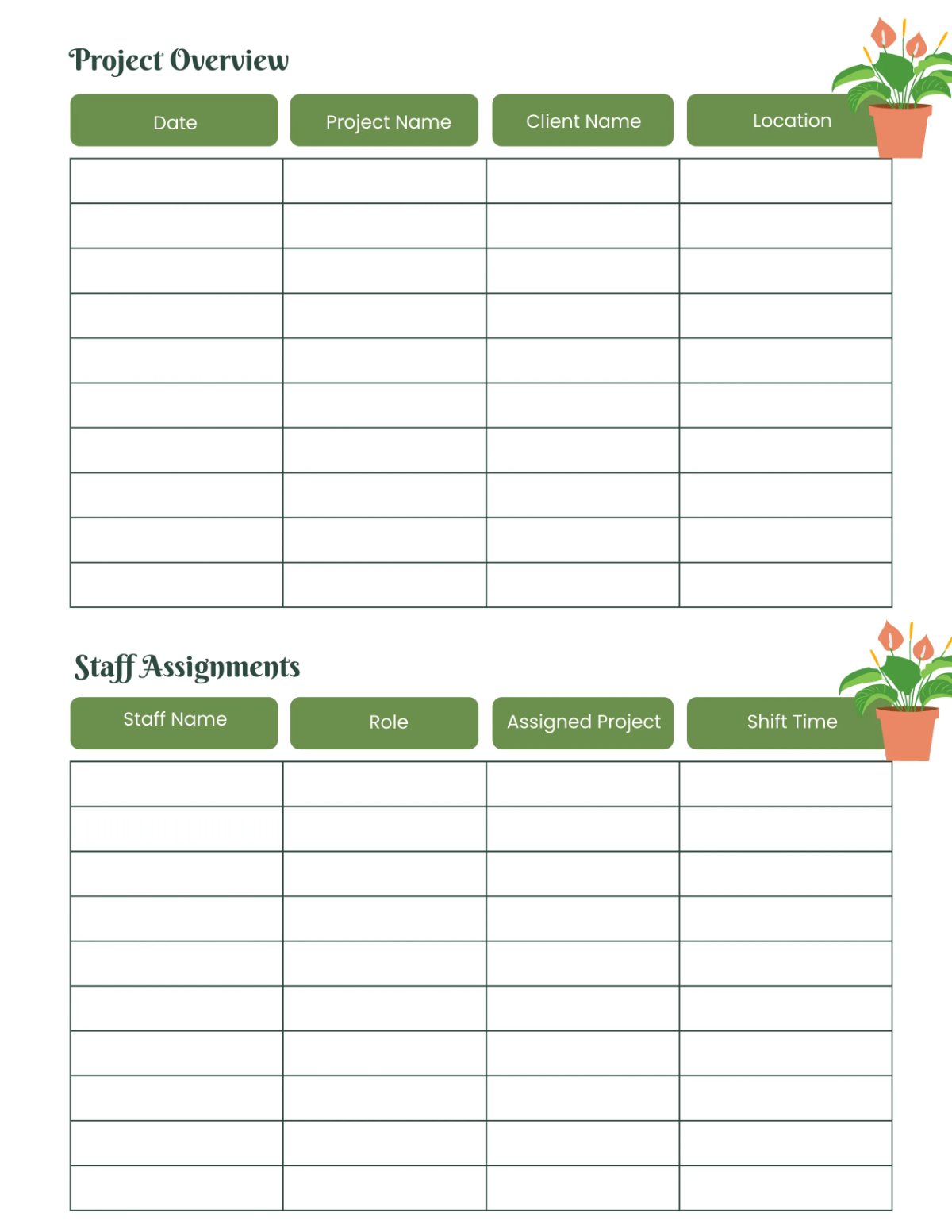 Free Landscaping Planner Template to Edit Online