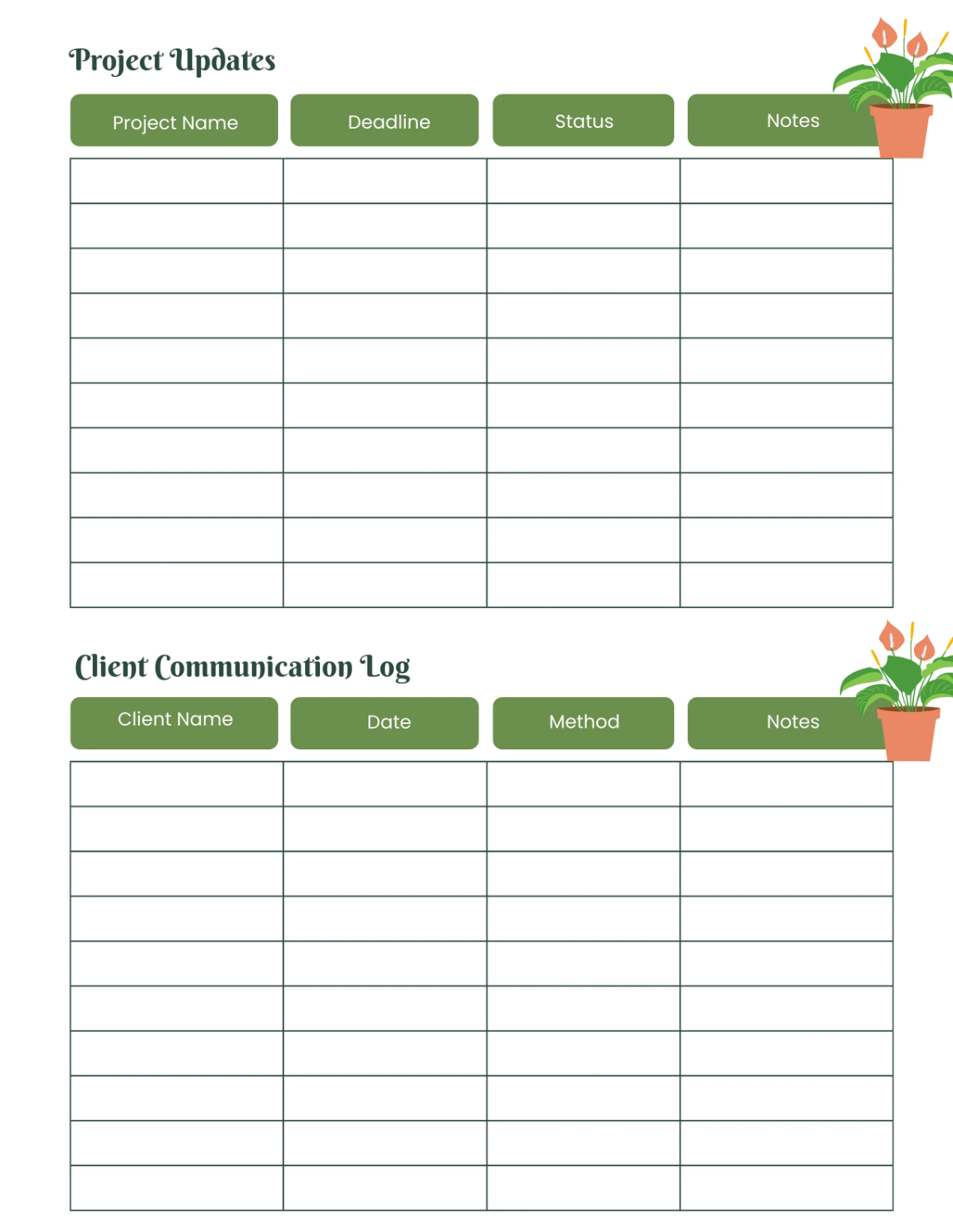 Free Landscaping Planner Template to Edit Online