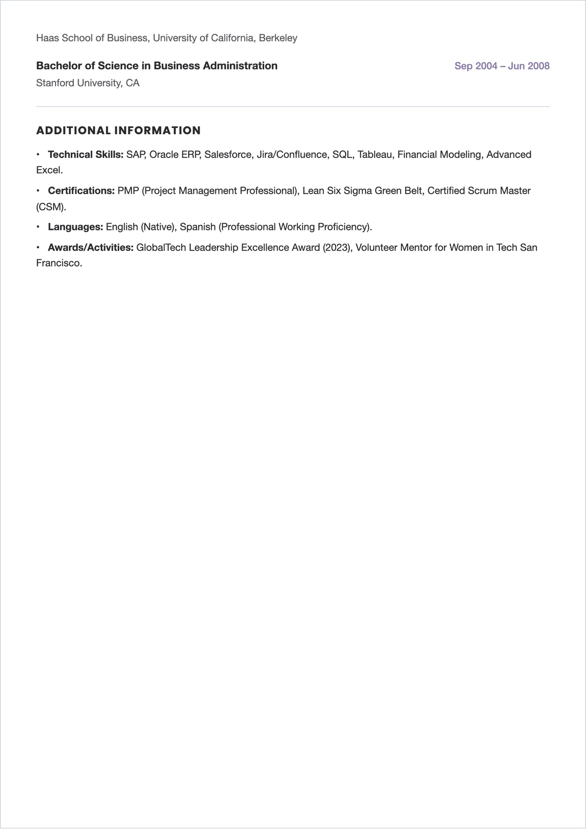 Free Internal Company ATS Resume Template, AI Resume Builder
