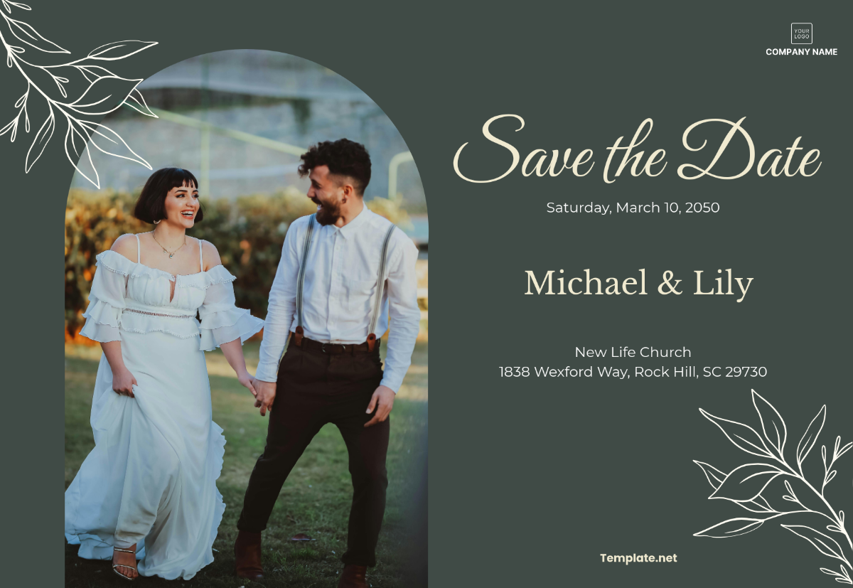 Wedding Planner Save-the-Date Card Template - Download | Template.net