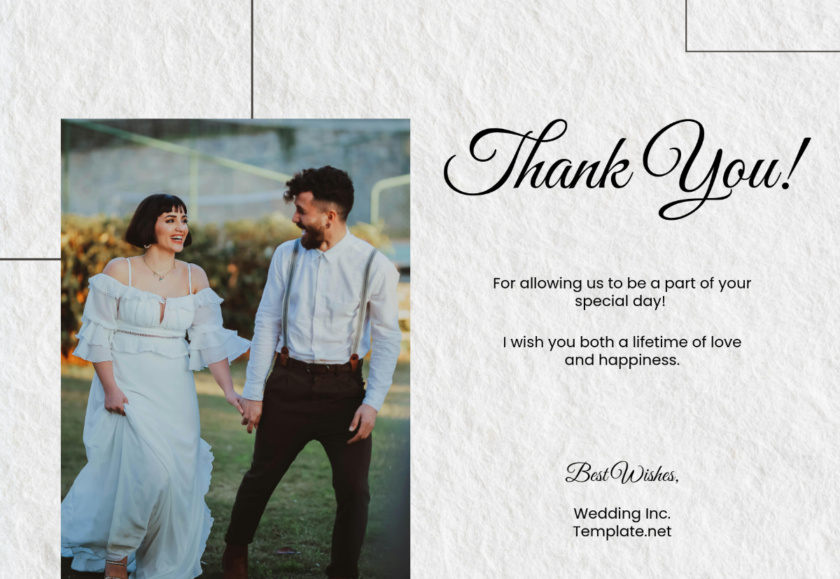 Wedding Planner Thank You Card Template - Download | Template.net