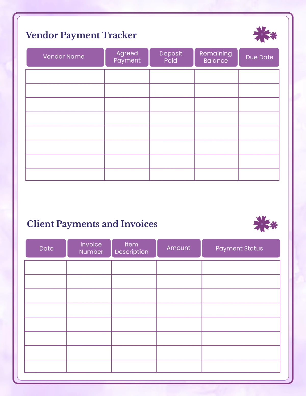 Free Wedding Budget Planner Template to Edit Online