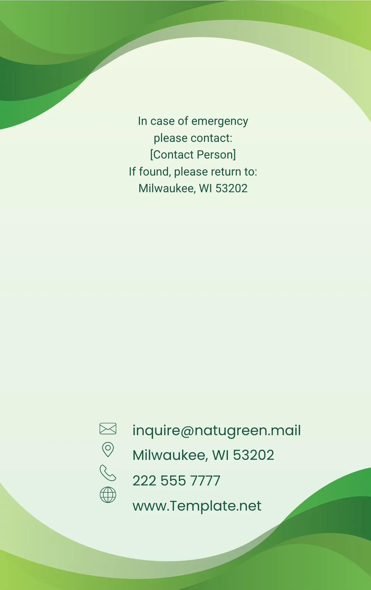 Free Landscaping ID Card Template to Edit Online