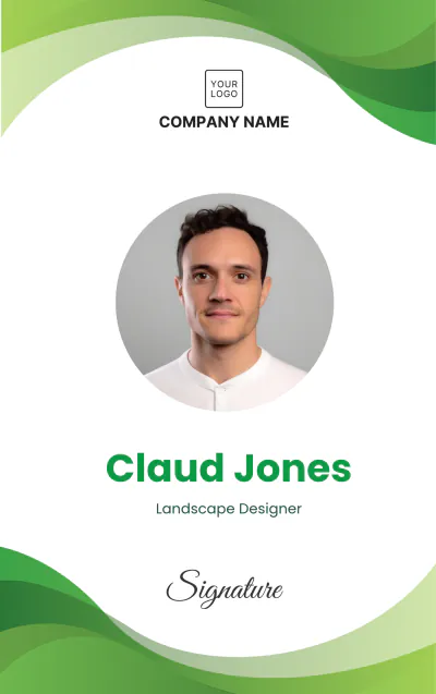 Free Landscaping ID Card Template to Edit Online