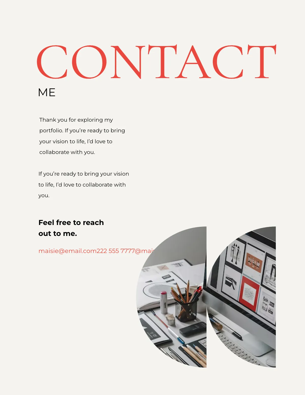 Free Portfolio Design Template to Edit Online