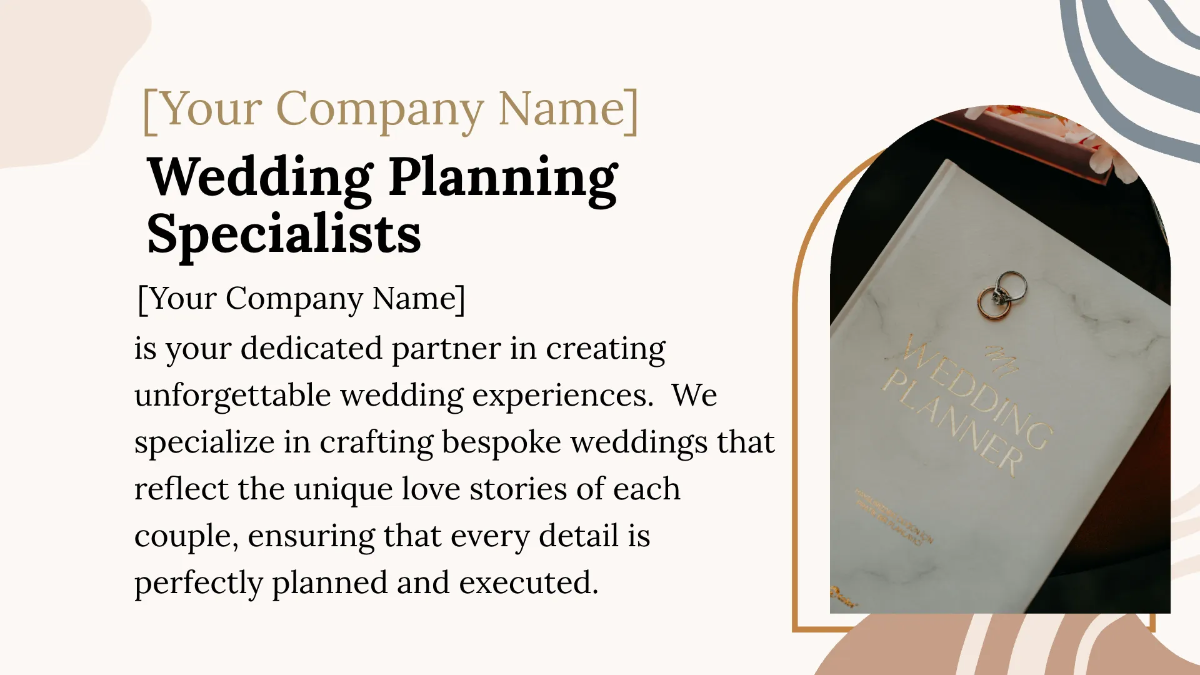 Free Wedding Planner Presentation Template to Edit Online