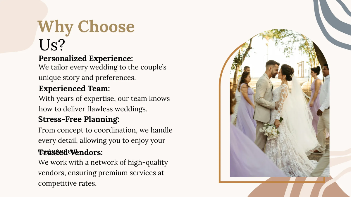 Free Wedding Planner Presentation Template to Edit Online