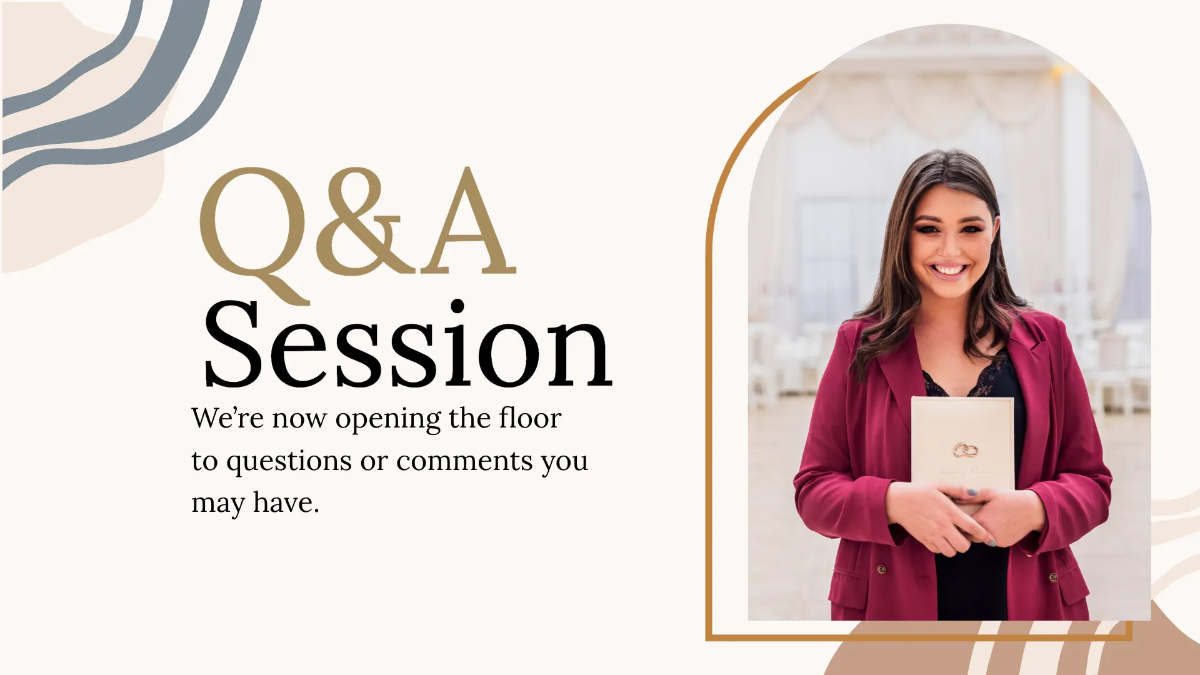 Free Wedding Planner Presentation Template to Edit Online