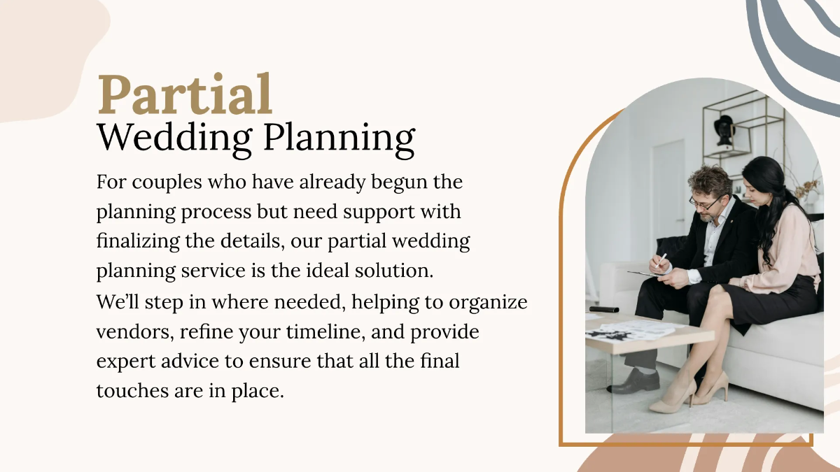 Free Wedding Planner Presentation Template to Edit Online