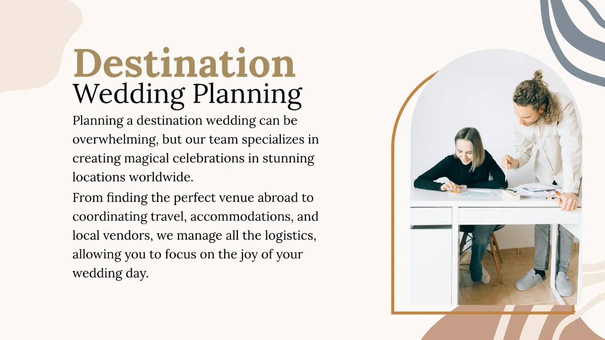 Free Wedding Planner Presentation Template to Edit Online