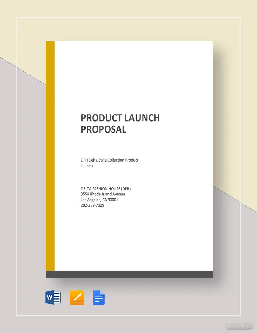 New Product Launch Proposal Template